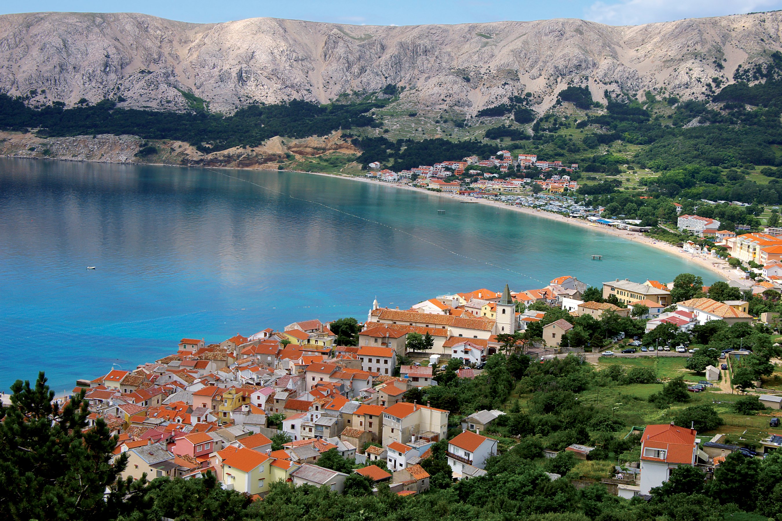 croatia, Houses, Coast, Baska, Krk, Island, Cities Wallpaper
