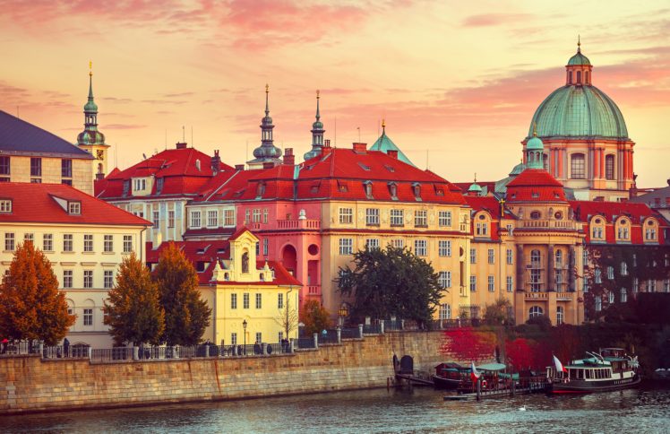 prague, Czech, Republic, Houses, Rivers, Marinas, Motorboat, Cities HD Wallpaper Desktop Background