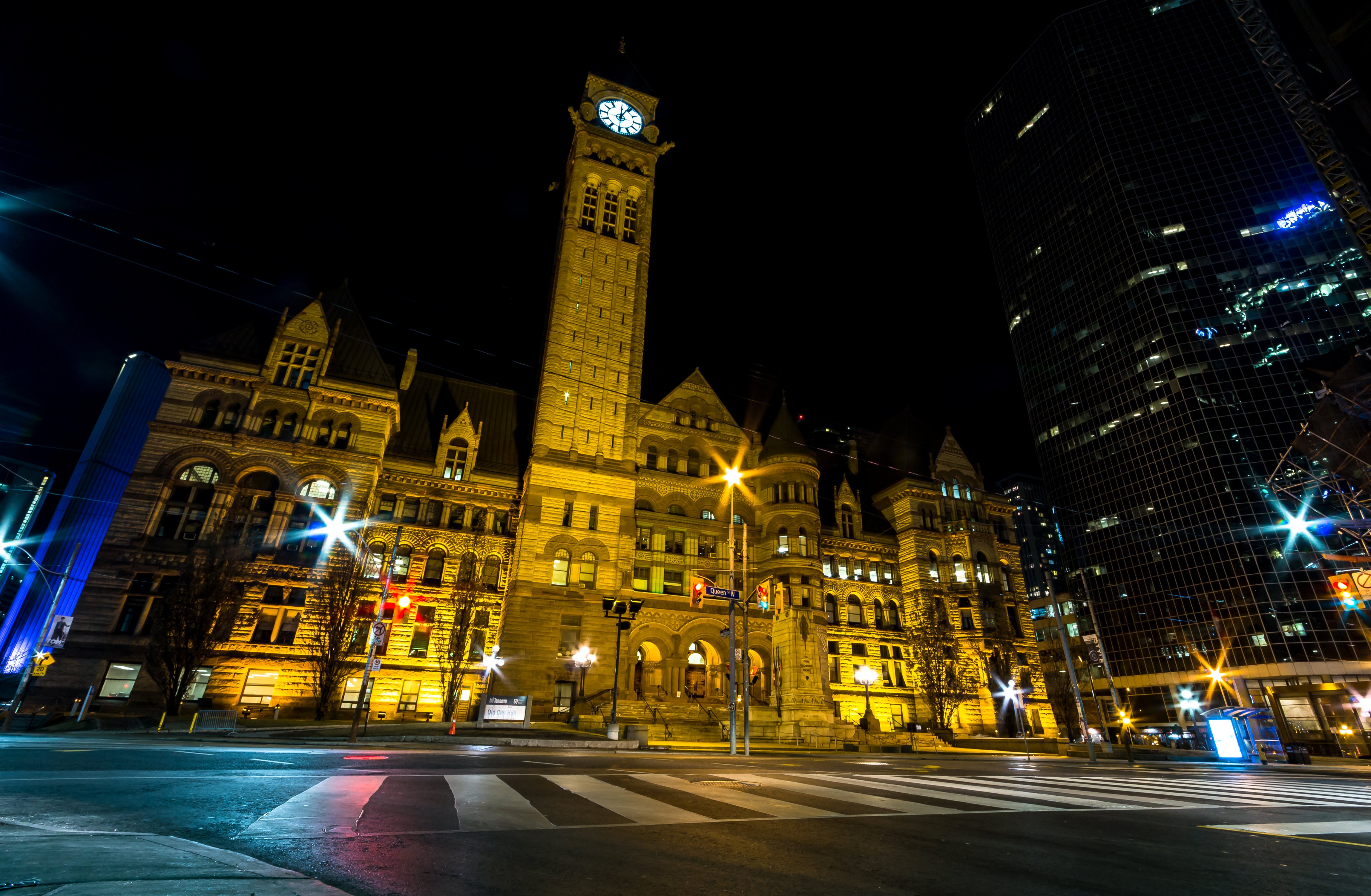 canada, Houses, Night, Street, Lights, Toronto, Cities Wallpaper