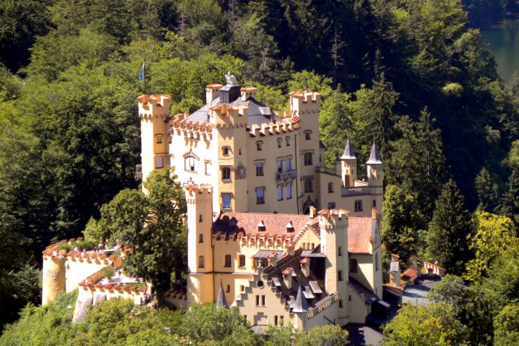 germany, Castles, Trees, Hohenschwangau, Cities HD Wallpaper Desktop Background