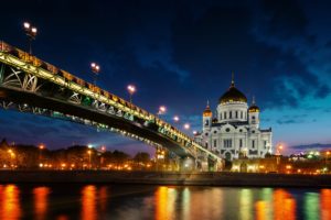bridges, Rivers, Russia, Night, Cathedral, Of, Christ, The, Saviour, Cities