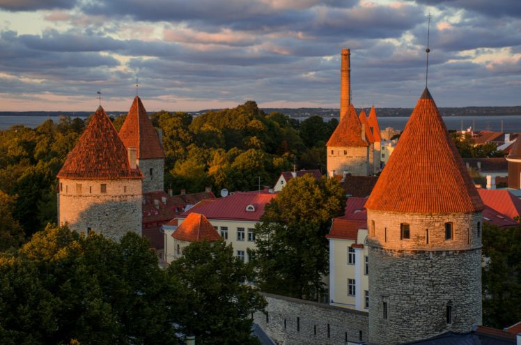 estonia, Houses, Fortress, Trees, Tallinn, Cities HD Wallpaper Desktop Background