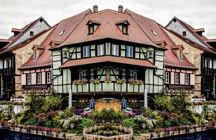 germany, Houses, Bavaria, Shrubs, Bamberg, Cities HD Wallpaper Desktop Background