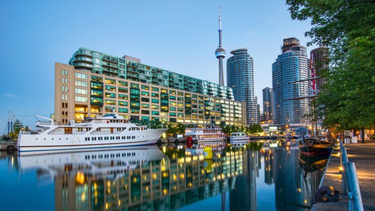 houses, Canada, Yacht, Toronto, Cities HD Wallpaper Desktop Background