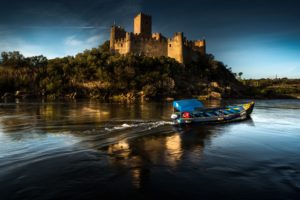 portugal, Castles, Rivers, Boats, Almourol, Castle, Cities
