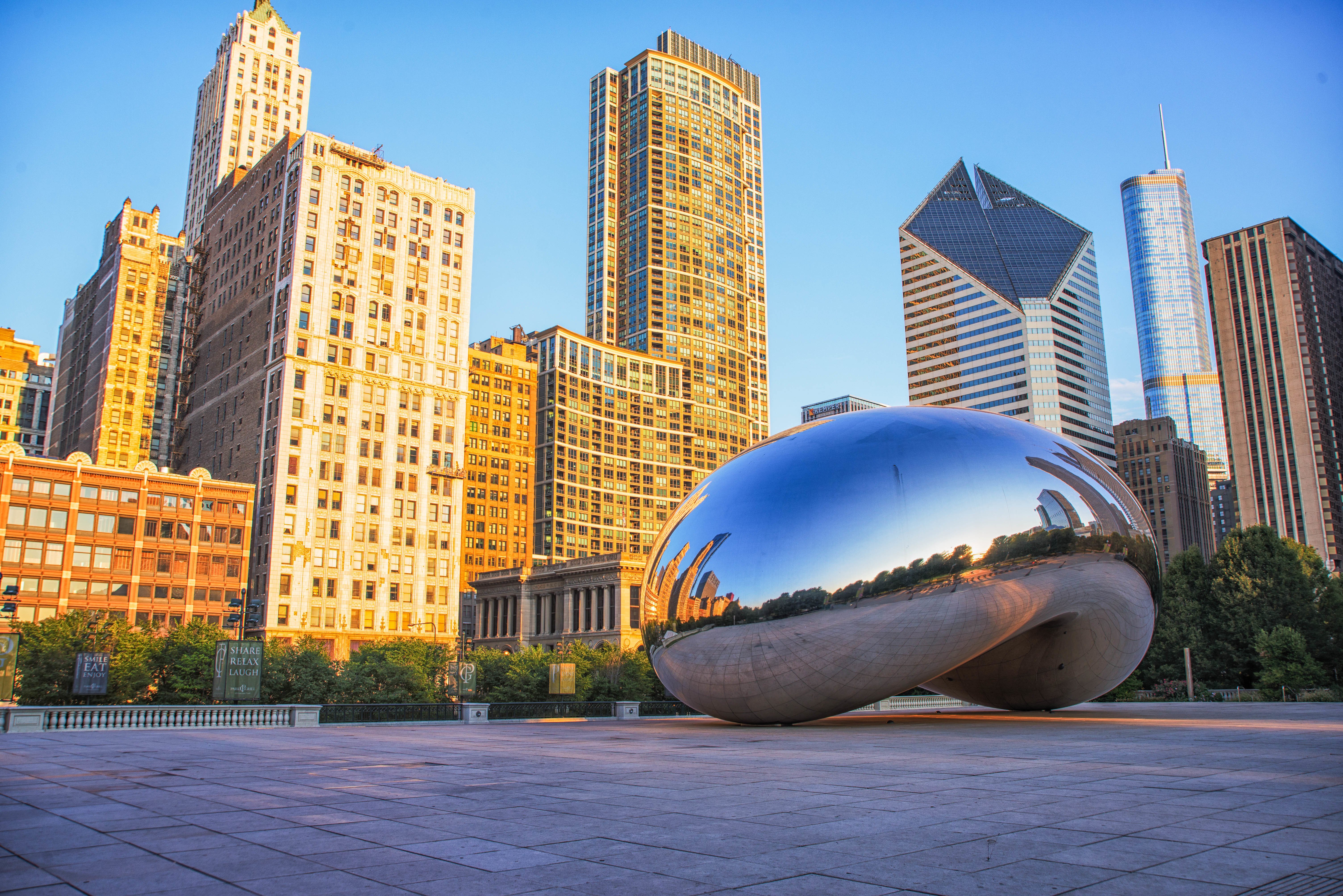 usa, Chicago, City, Millennium, Park, Spaceship, Earth, Cities Wallpaper