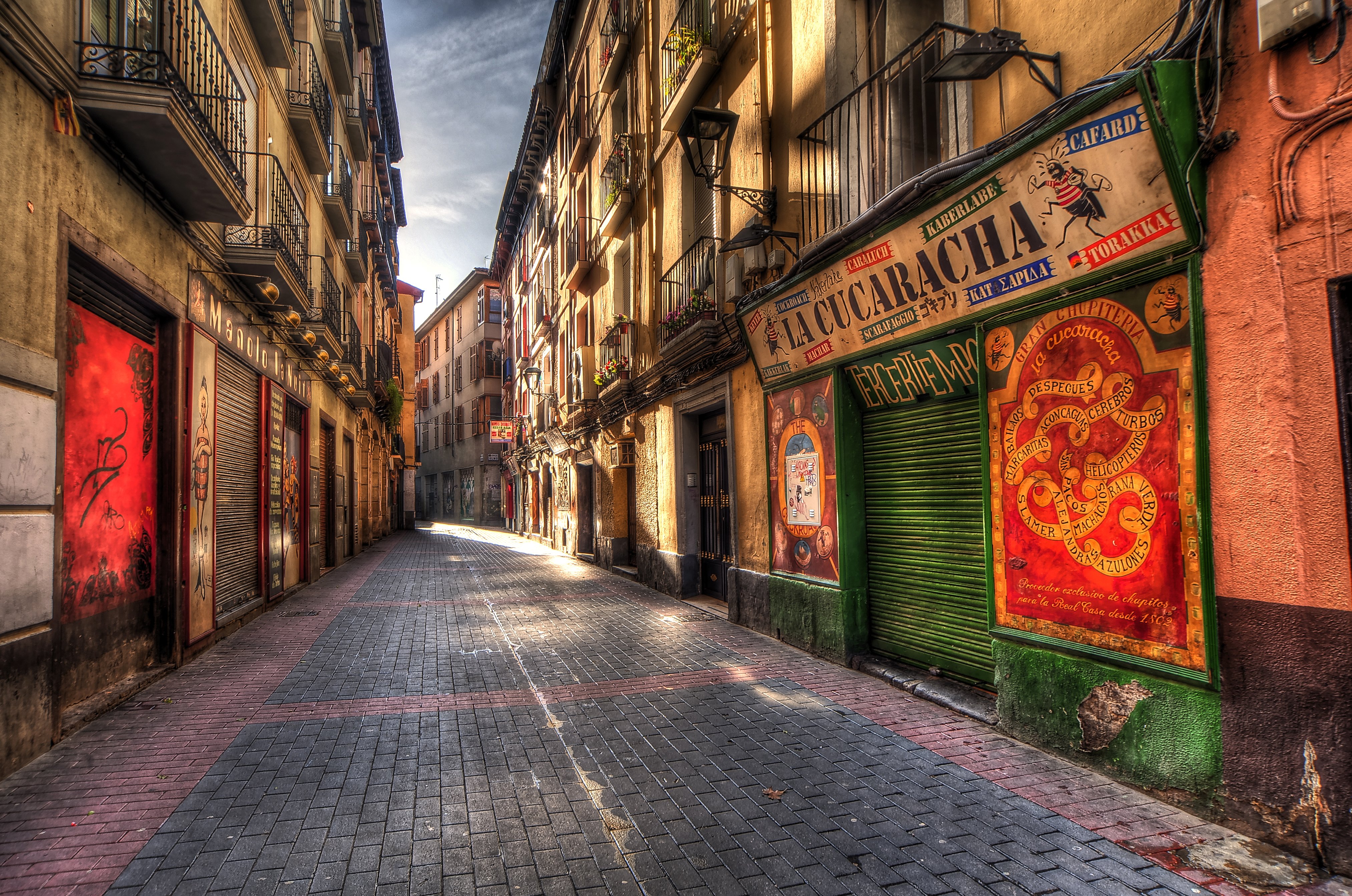 spain, Houses, Hdr, Street, Zaragoza, Aragon, Cities Wallpaper