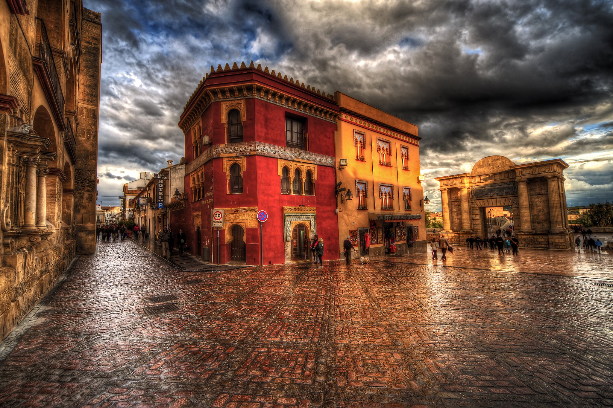 spain-houses-hdr-street-clouds-cordoba-andalusia-cities