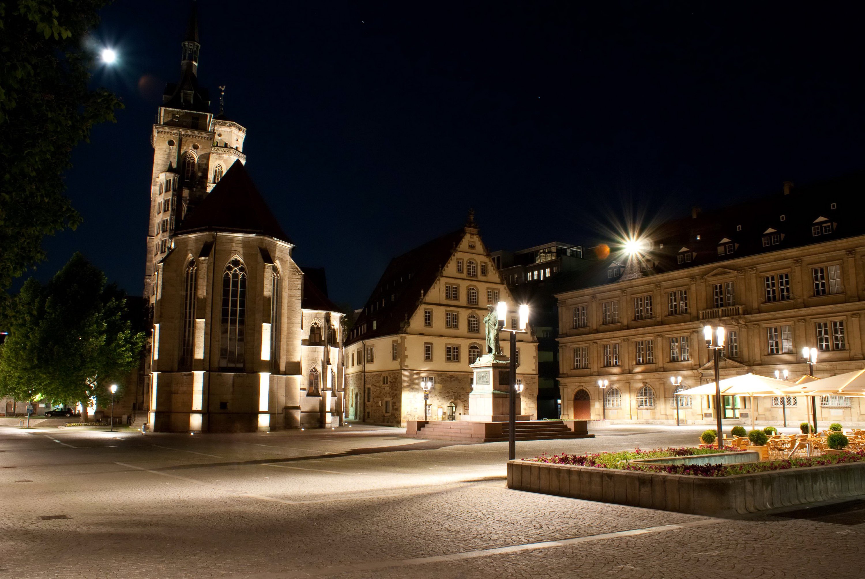 germany, Houses, Monuments, Night, Street, Lights, Street, Stuttgart, Cities Wallpaper