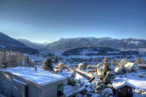 switzerland, Houses, Winter, Mountains, Snow, Kaltbrunn, Cities