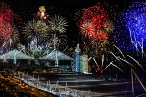 fireworks, Bridges, Portugal, Night, Lisbon, Vasco, Da, Gama, Cities