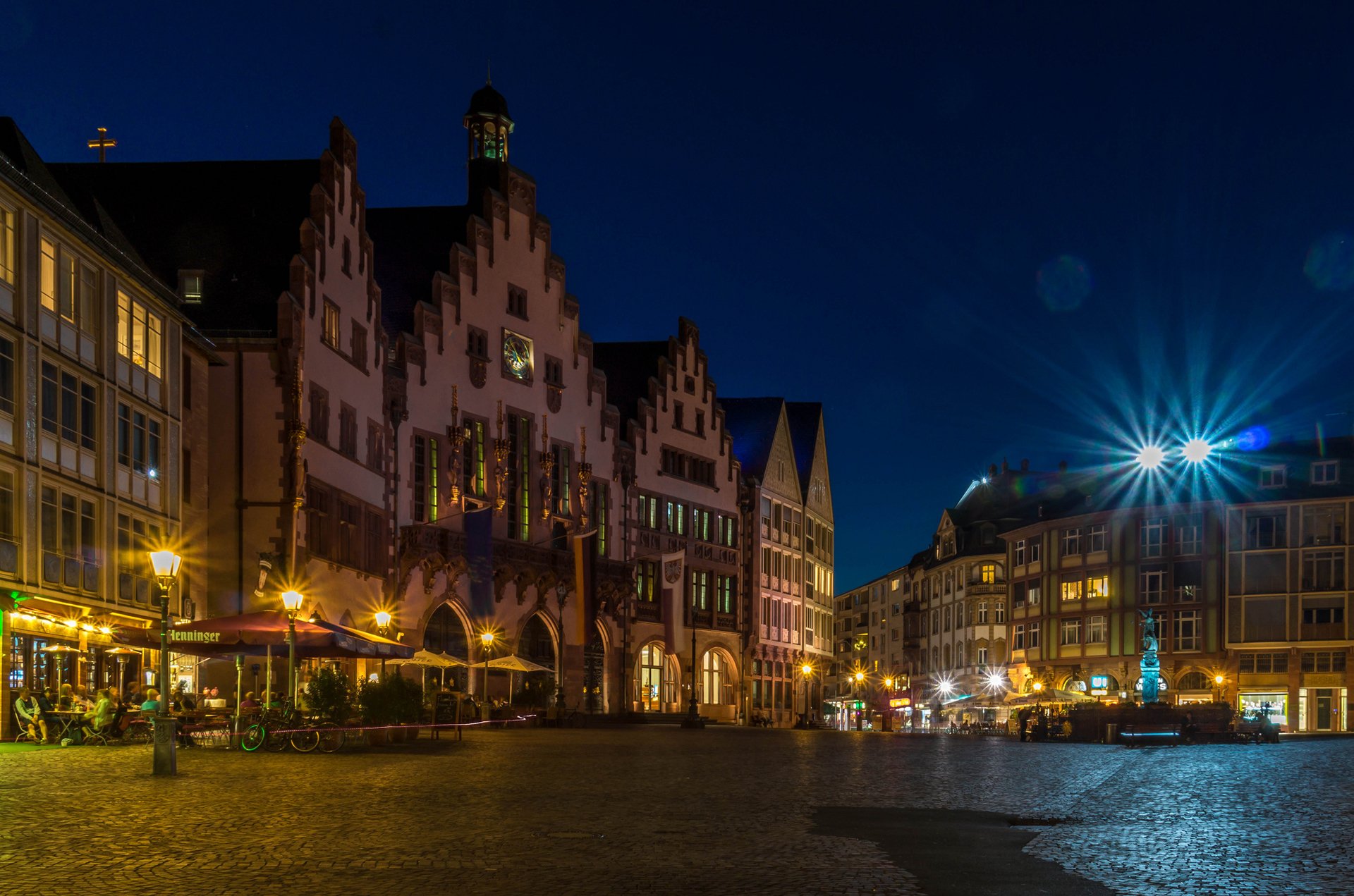 houses, Germany, Night, Street, Frankfurt, Cities Wallpaper
