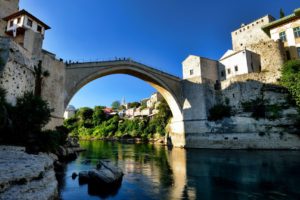 bridges, Houses, Rivers, Bosnia, And, Herzegovina, Mostar, Cities