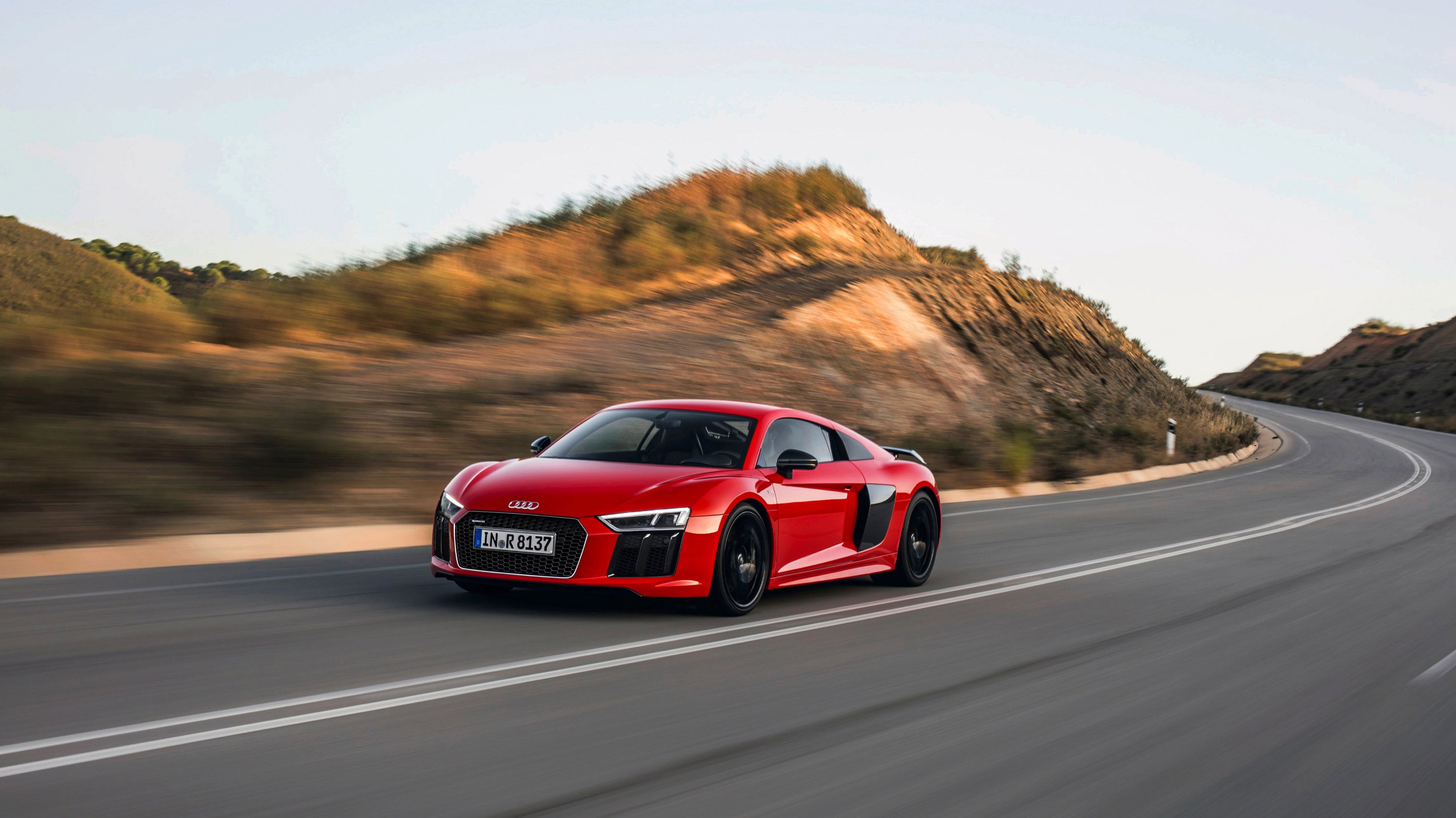2016, Audi, R8, V10, Coupe, Cars, Red Wallpapers HD