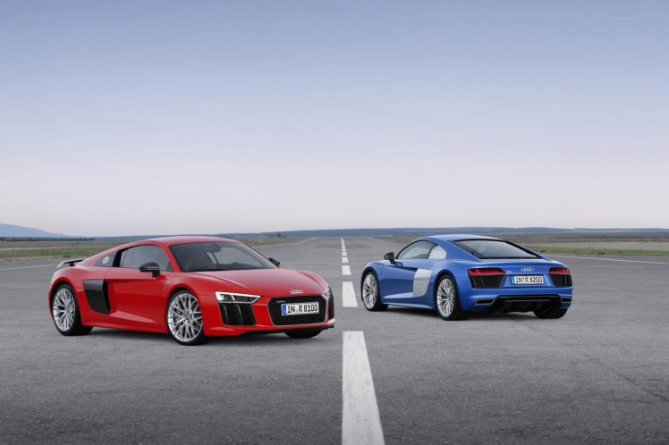 2016, Audi, R8, V10, Coupe, Cars, Red HD Wallpaper Desktop Background