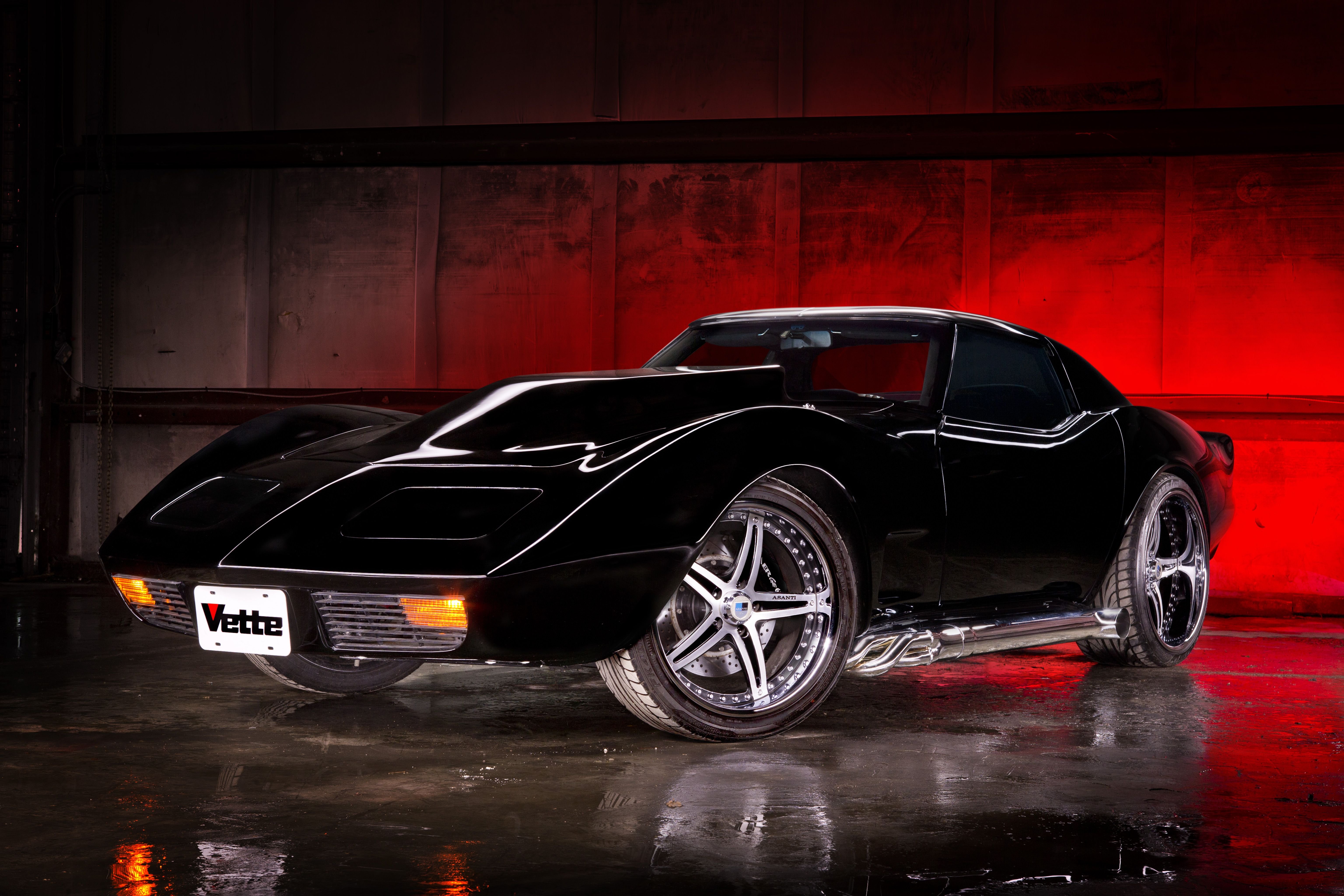 1976, Chevrolet, Corvette,  c3 , Cars, Black, Modified Wallpaper