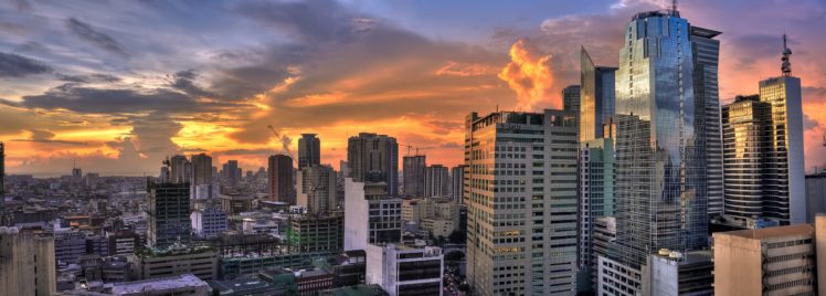 houses, Evening, Philippines, Clouds, Cities HD Wallpaper Desktop Background