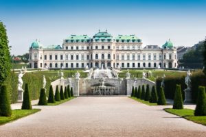 austria, Houses, Fountains, Sculptures, Palace, Shrubs, Vienna, Cities