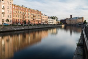 houses, St, Petersburg, Russia, Canal, Cities