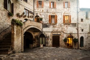 houses, Italy, Street, Assisi, Perugia, Umbria, Cities