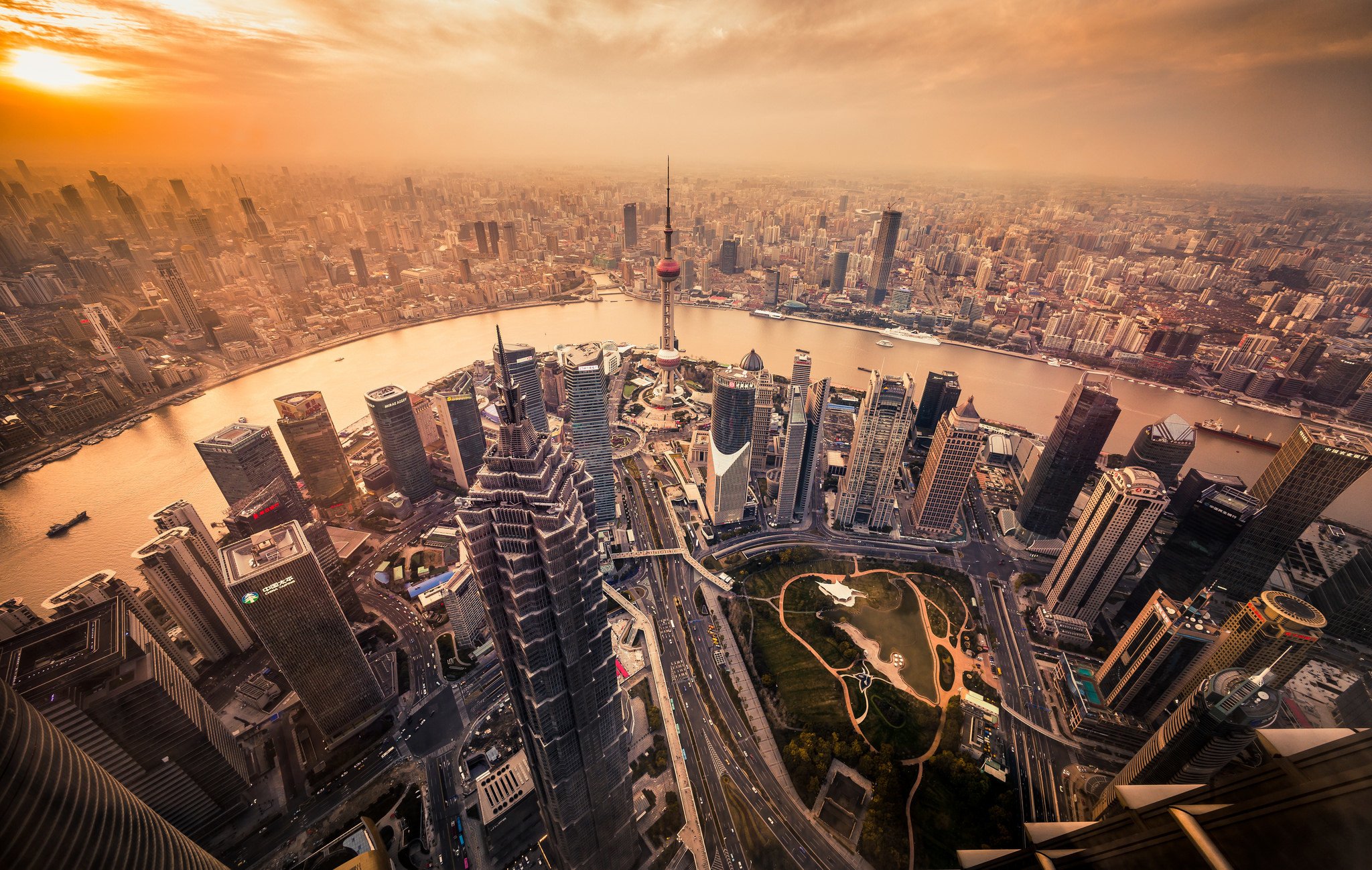 houses, Skyscrapers, China, Shanghai, From, Above, Megapolis, Cities Wallpaper