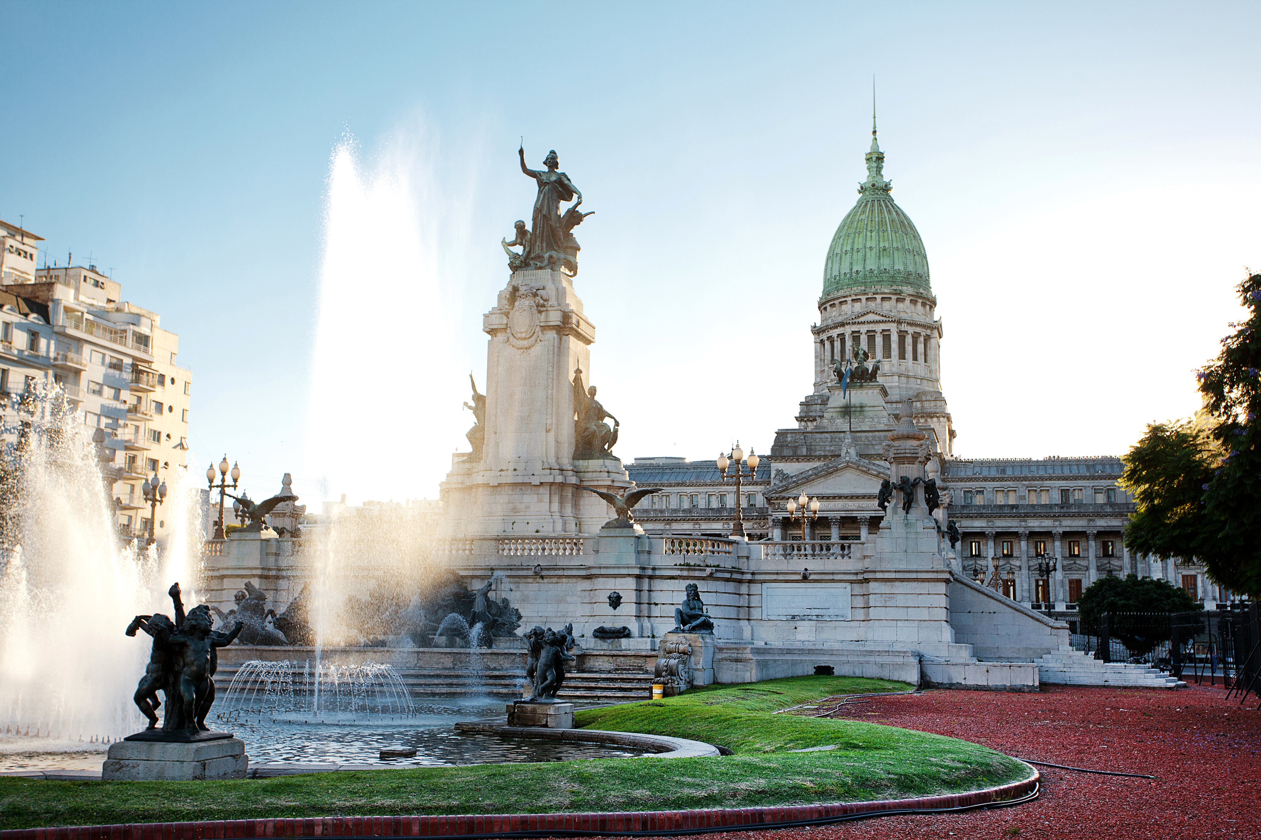 argentina, Fountains, Monuments, Sculptures, Palace, Buenos, Aires