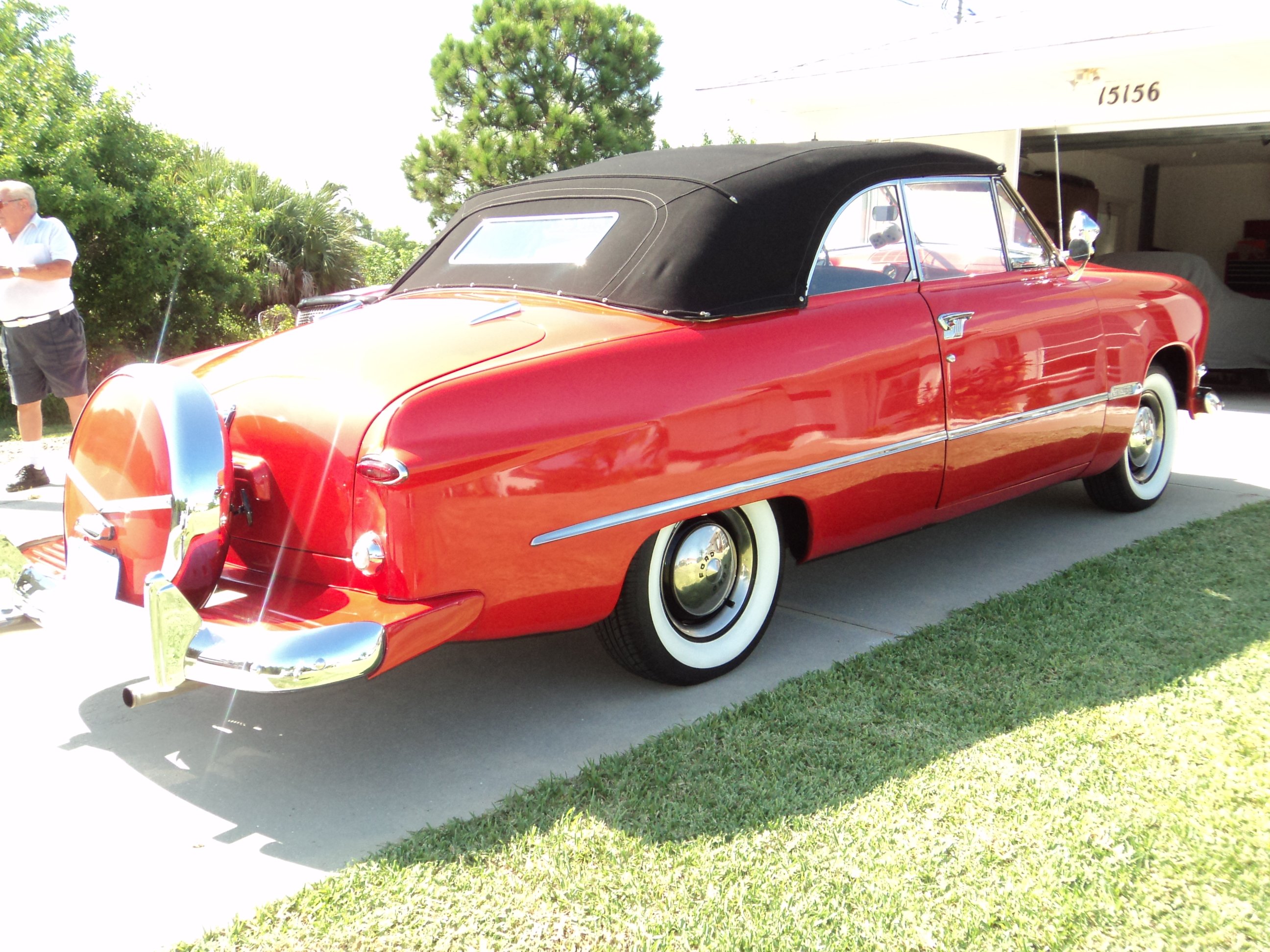 1950, Ford, Custonline, Deluxe, Convertible, Red, Classic, Old, Vintage, Original, Usa, 2592x1944 09 Wallpaper
