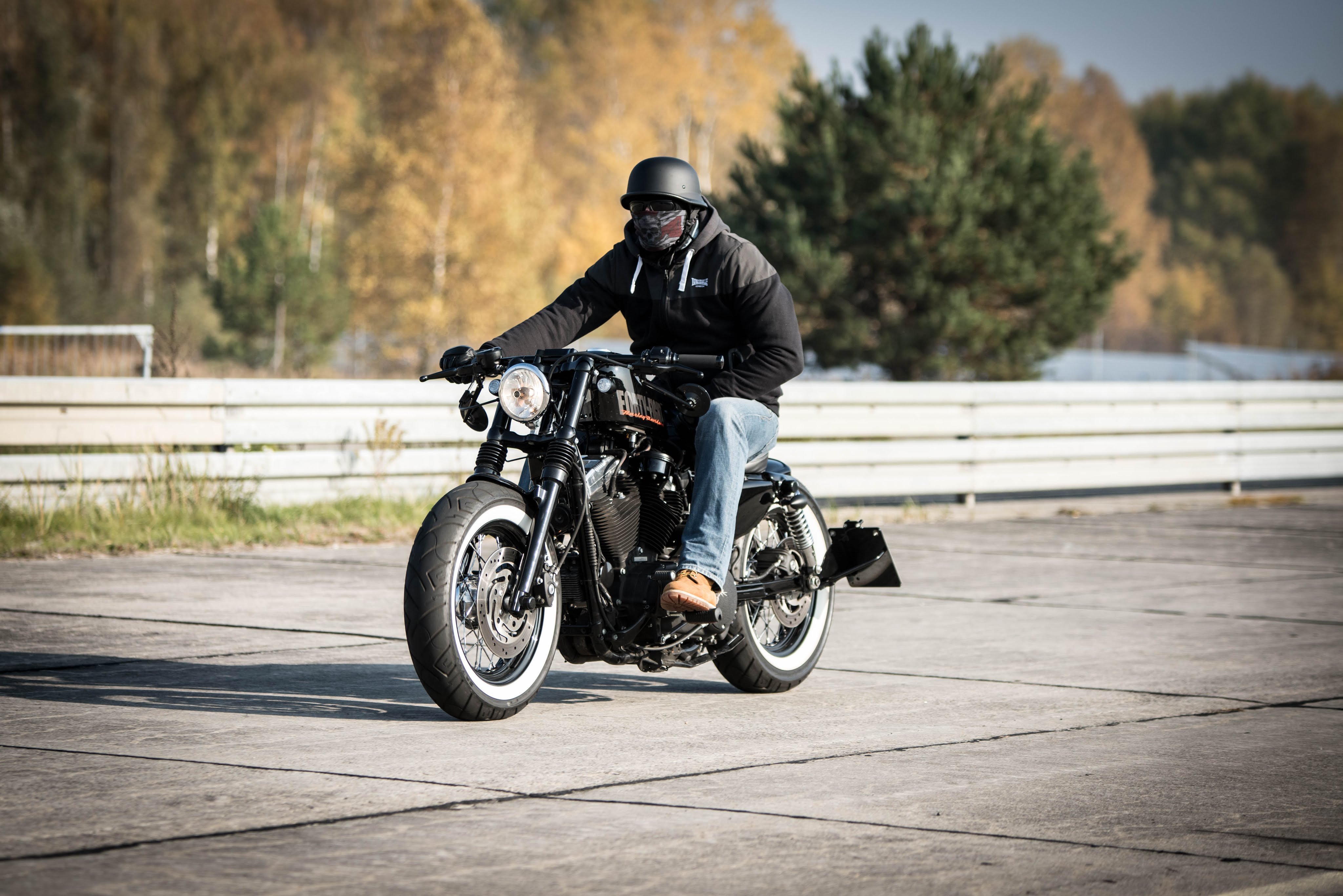 Harley Davidson Sportster riding