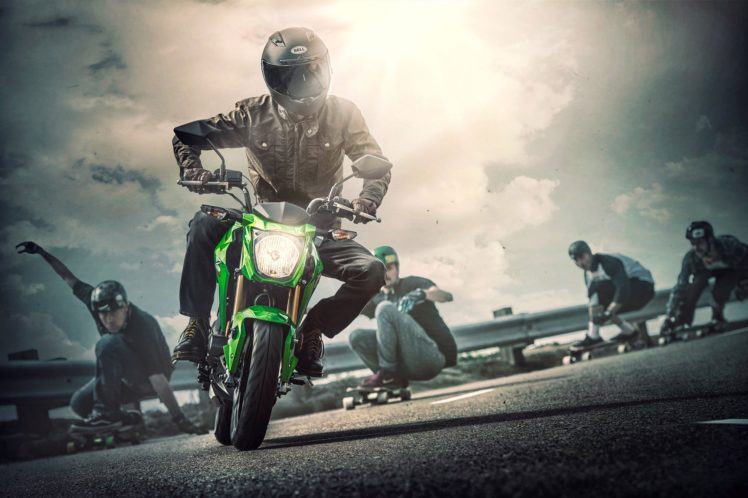 2017, Kawasaki, Z125, Pro, Motorbike, Bike, Motorcycle HD Wallpaper Desktop Background