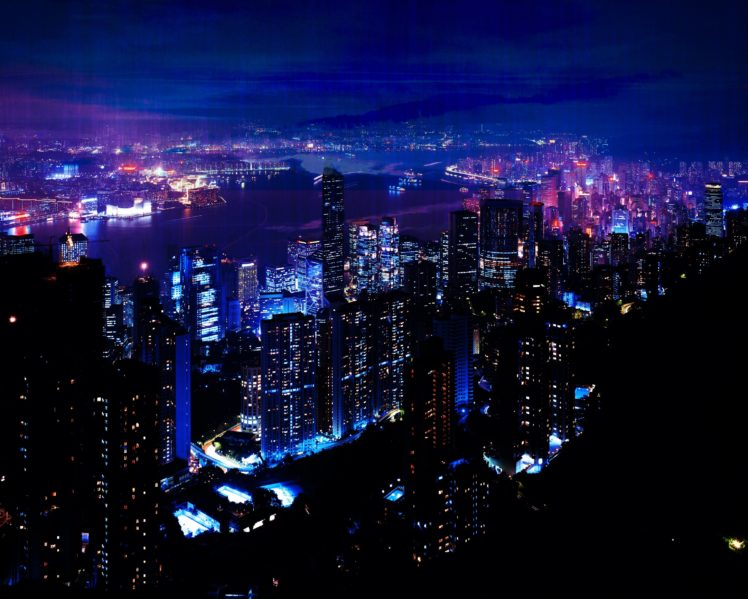 night, City, Sky, Skyscrapers HD Wallpaper Desktop Background