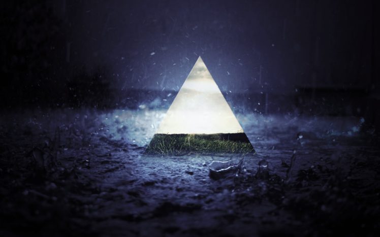 triangle, Rain HD Wallpaper Desktop Background