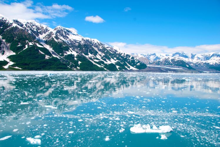 alaska, Glacier, Mountains, Sky, Amazing, Blue, Beautiful, Landscape HD Wallpaper Desktop Background