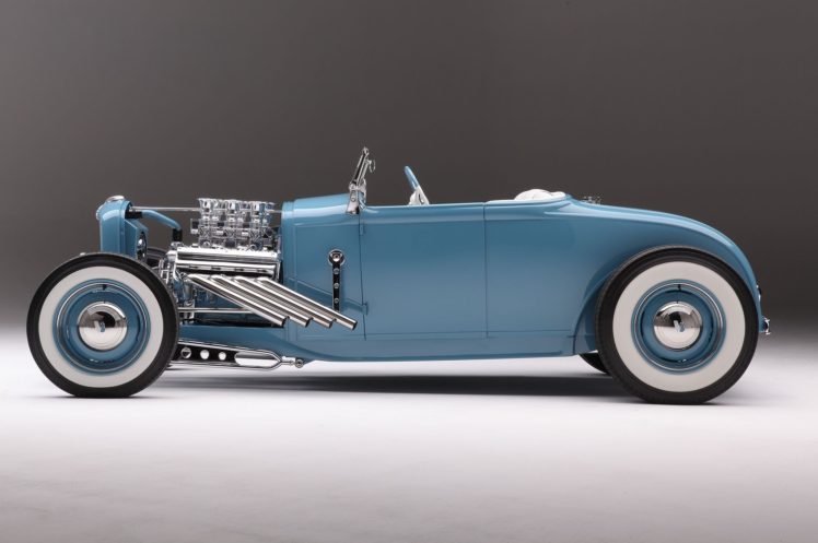 1931, Ford, Roadster, Hot, Rod, Cars, Blue, Classis HD Wallpaper Desktop Background
