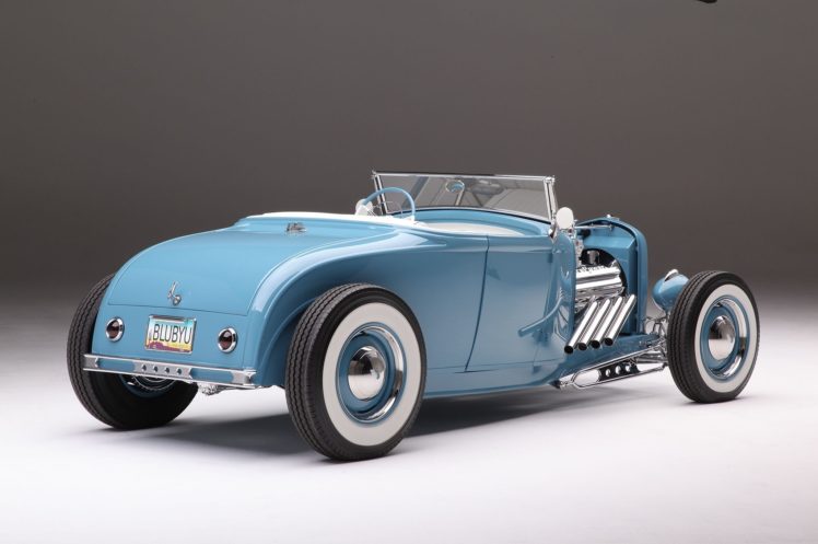 1931, Ford, Roadster, Hot, Rod, Cars, Blue, Classis HD Wallpaper Desktop Background