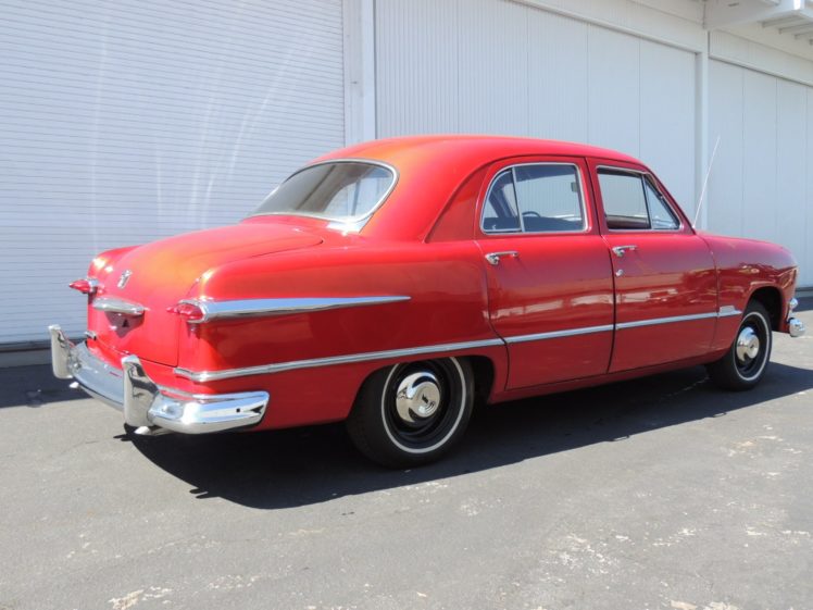 1951, Ford, Sedan, 4, Door, Red, Classic, Old, Vintage, Usa, 1600×1200 03 HD Wallpaper Desktop Background
