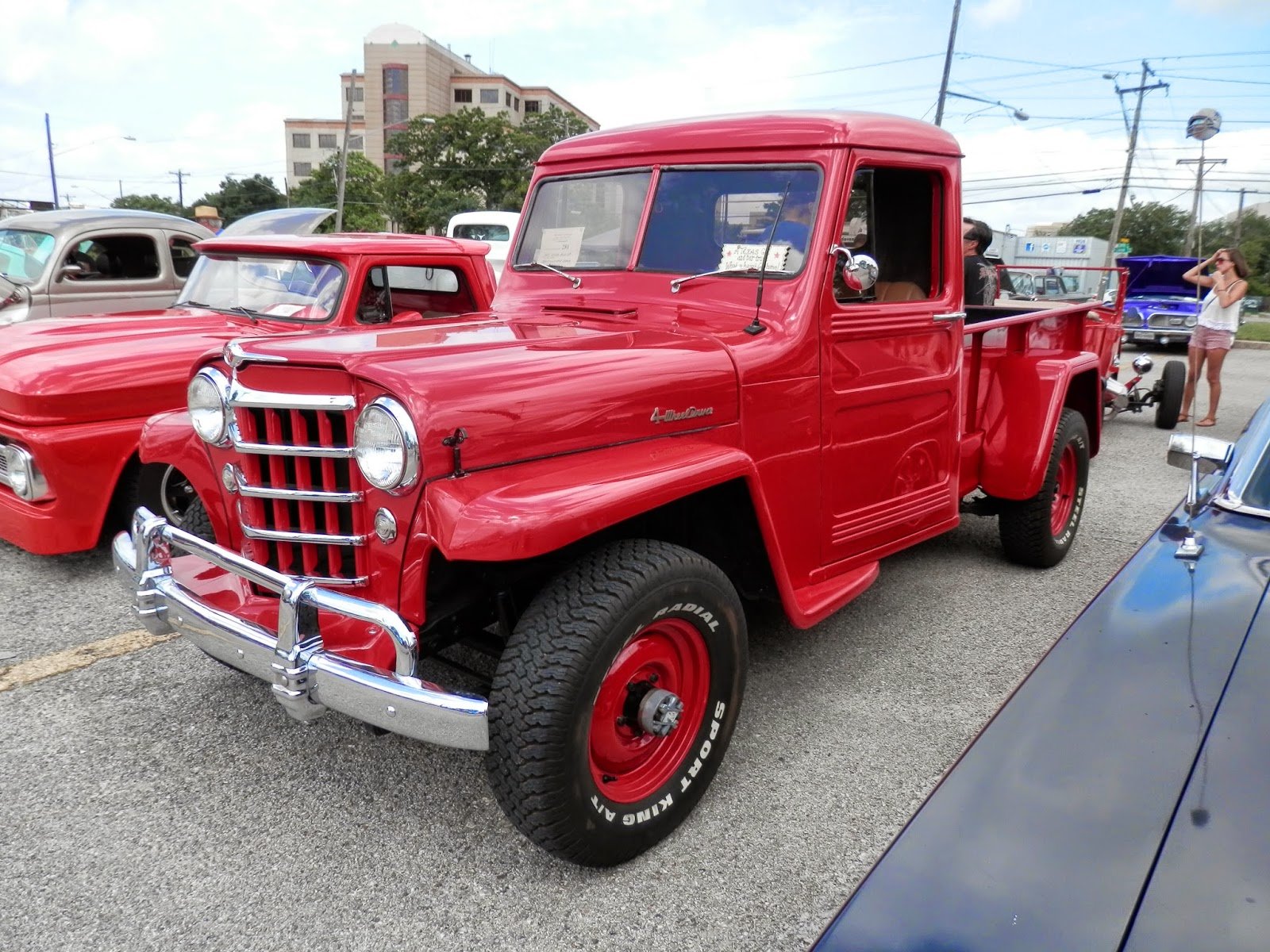 1951, Willys, Pickup, Red, 4x4, Four, Wheel, Drive, Classic, Old, Vintage, Usa, 1600x1200 01 Wallpaper