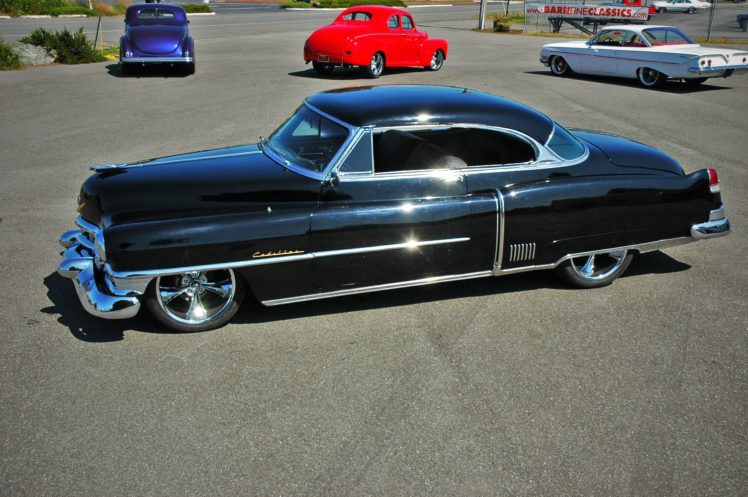 1952, Cadillac, Series, 62, Coupe, Hotrod, Streetrod, Hot, Rod, Street, Usa, 1500×12000 03 HD Wallpaper Desktop Background