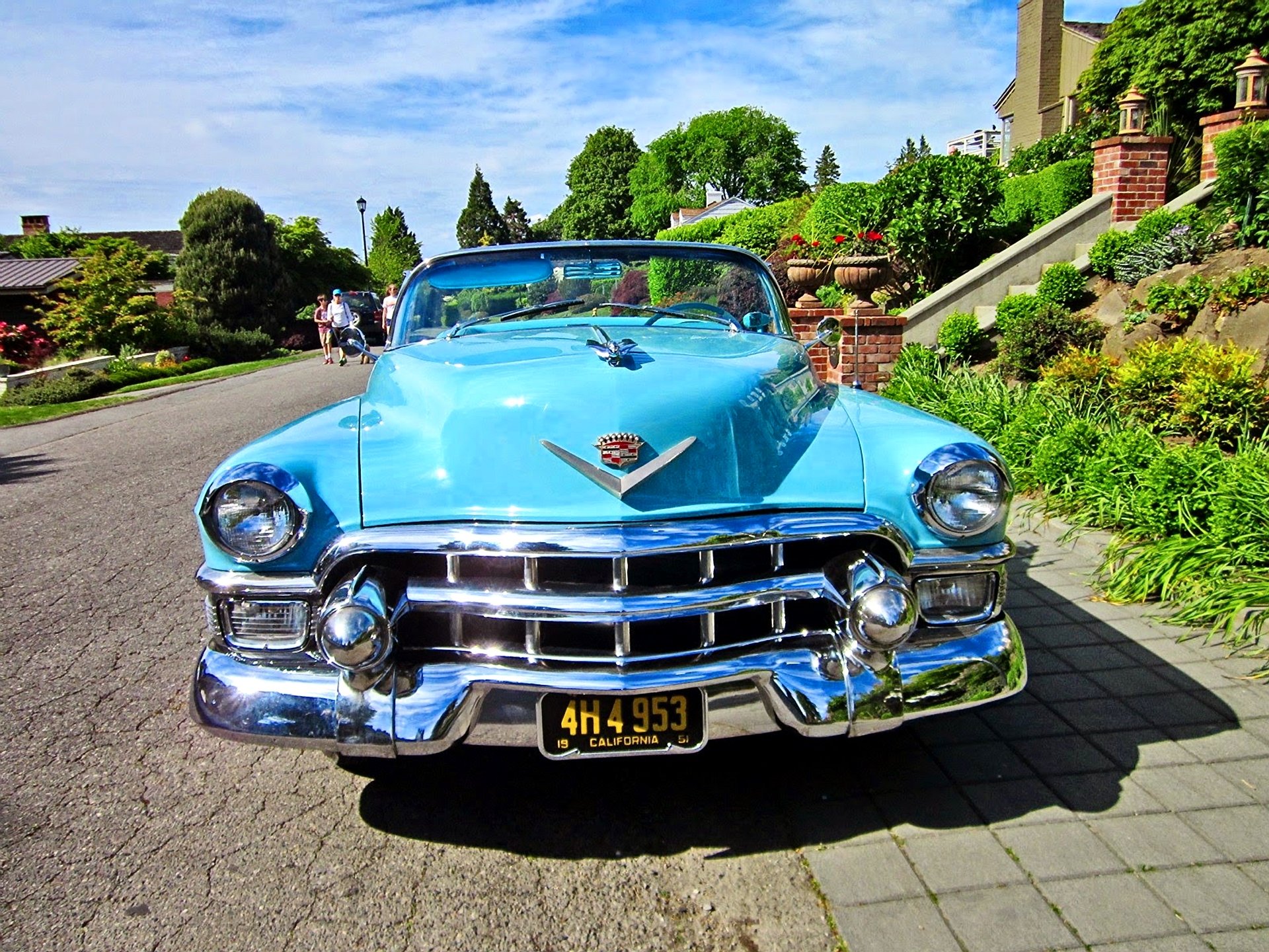 1953, Cadillac, Eldorado, Convertible, Blue, Classic, Old, Vintage, Original, Usa,  04 Wallpaper