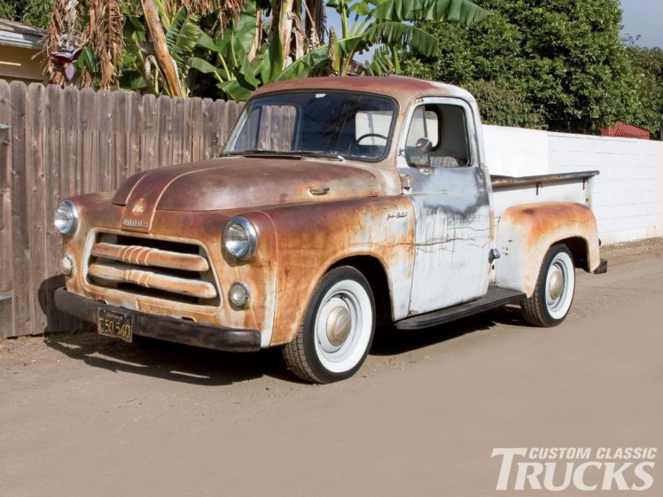 1954, Dodge, Job, Rated, Classic, Old, Rust, Vintage, Original, Usa, 1600×1200 01 HD Wallpaper Desktop Background