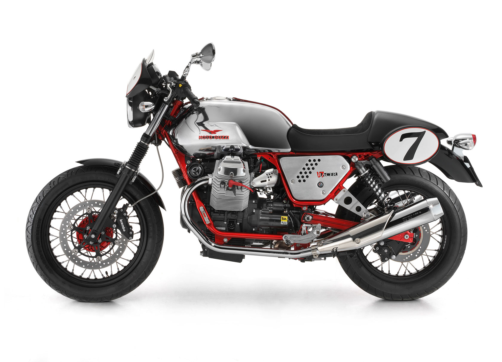 2011, Moto, Guzzi, V 7, Racer Wallpaper