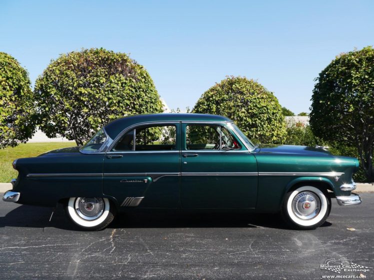 1954, Ford, Crestline, Four, Door, Classic, Old, Vintage, Original, Usa,  09 HD Wallpaper Desktop Background
