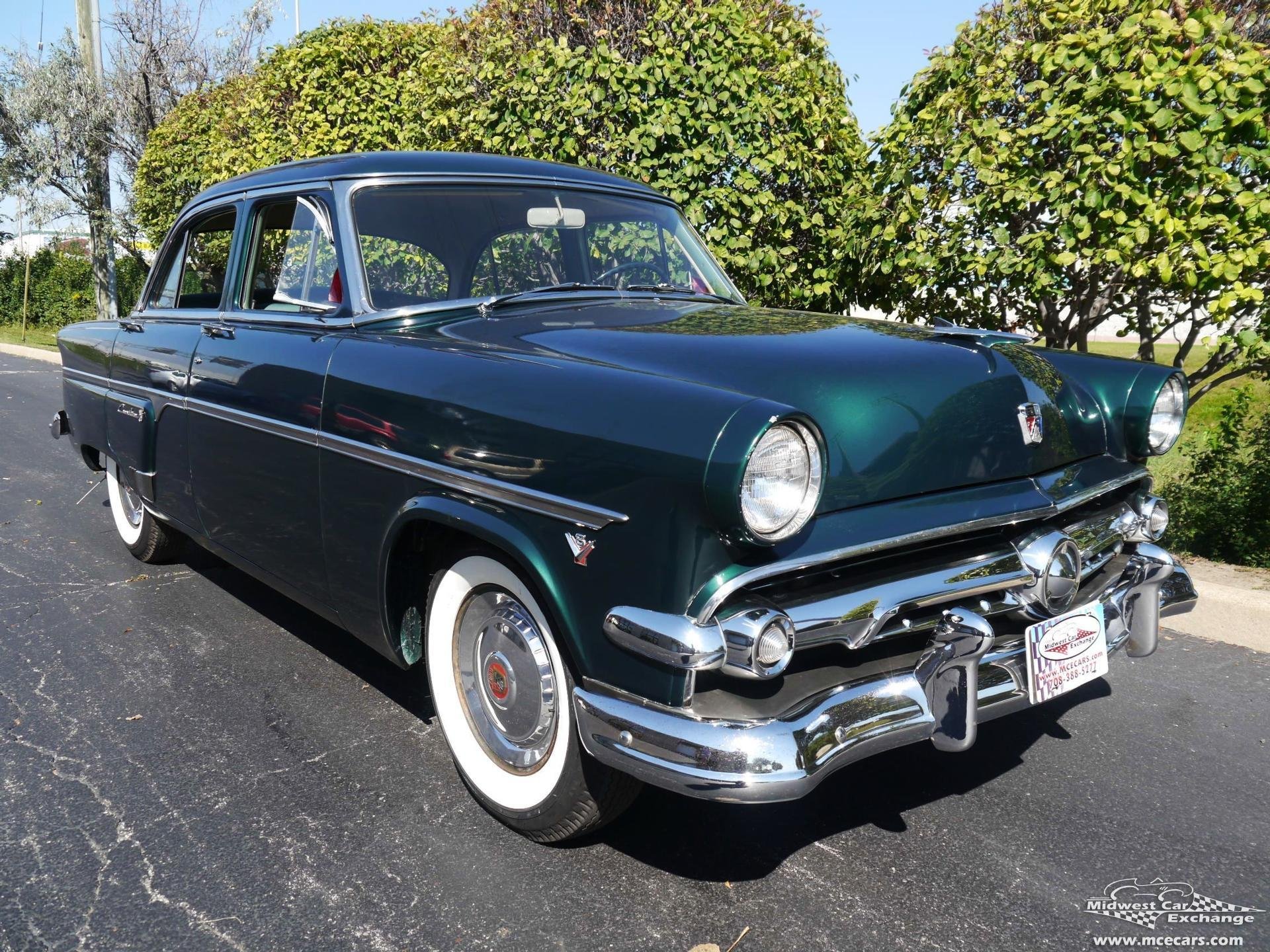 1954, Ford, Crestline, Four, Door, Classic, Old, Vintage, Original, Usa,  12 Wallpaper