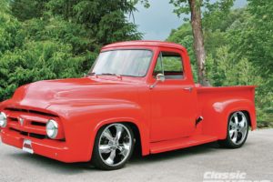 1954, Ford, F100, Pickup, Hotrod, Streetrod, Hot, Rod, Street, Red, Usa, 1600×1200 01