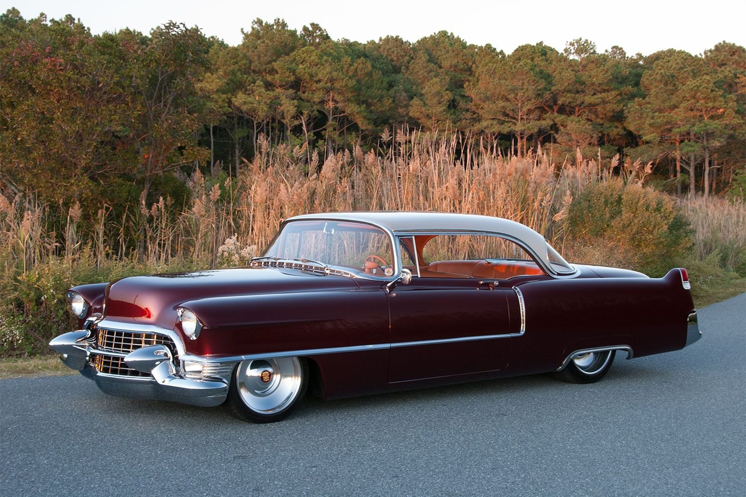 1955, Cadillac, Coupe, De, Ville, Hotrod, Hot, Rod, Custom, Low, Usa