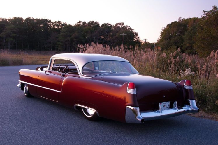 1955, Cadillac, Coupe, De, Ville, Hotrod, Hot, Rod, Custom, Low, Usa, 1500×1000 03 HD Wallpaper Desktop Background