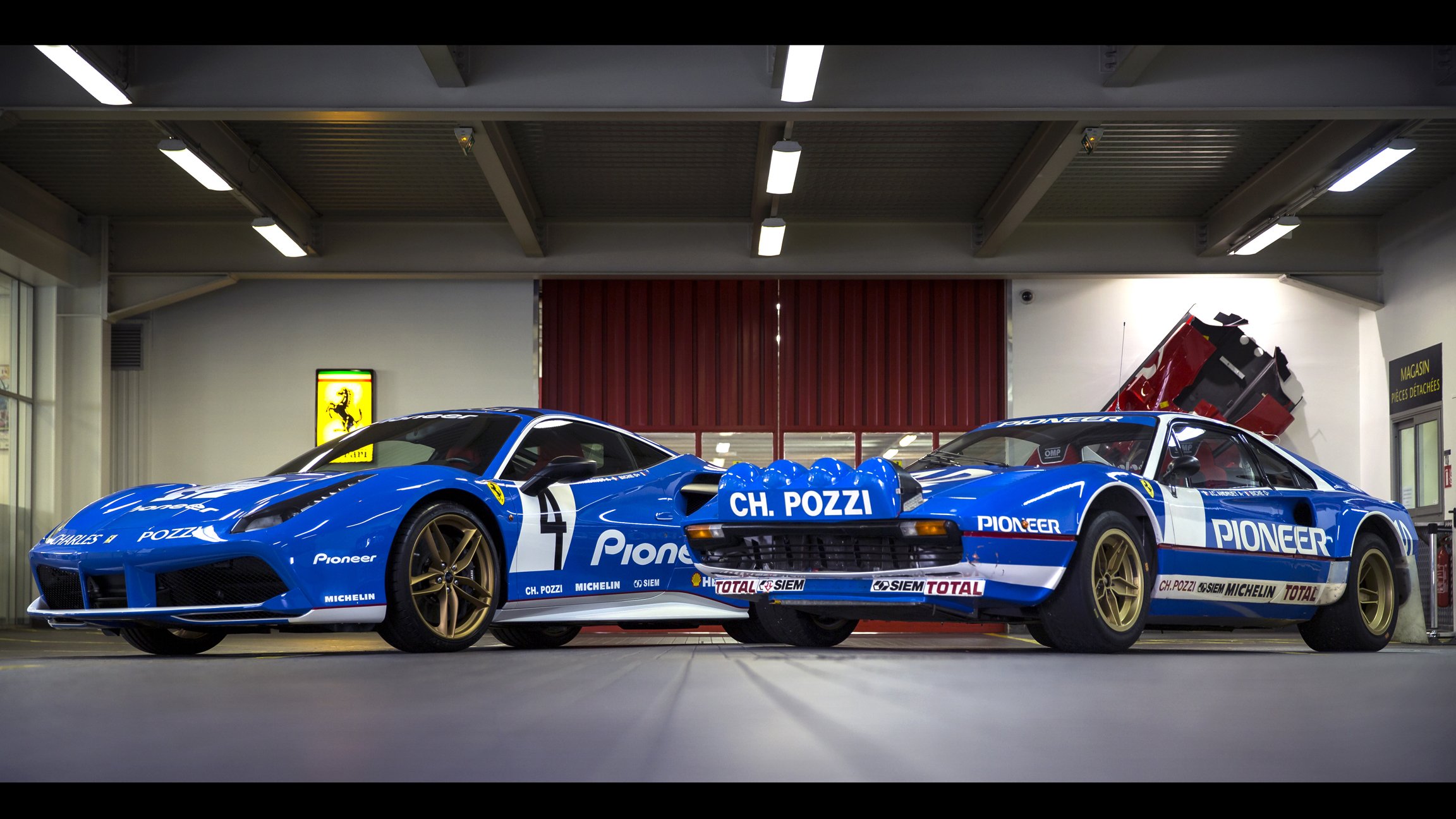 2016, Ferrari, 488, Gtb, Pioneer, Livery, Cars, Blue, Modified Wallpaper