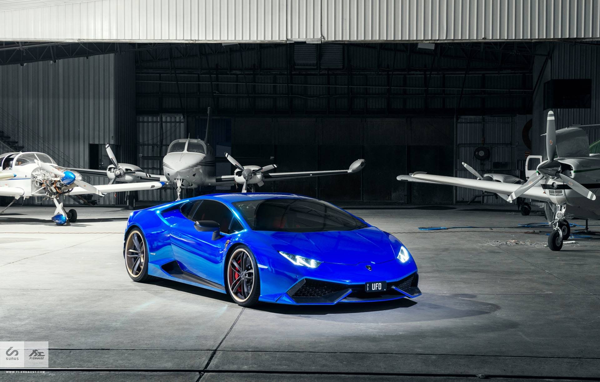 blue, Chrome, Lamborghini, Huracan, Cars, Modified Wallpaper