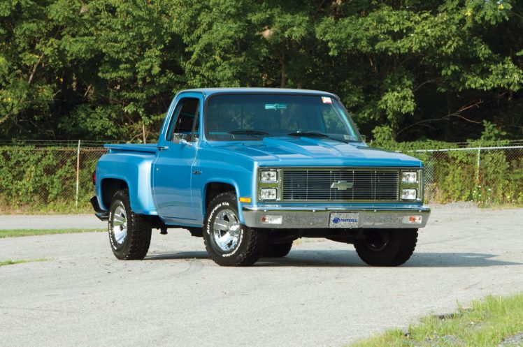 1982, Chevrolet, C10, Truck, Cars, Pickup, Blue HD Wallpaper Desktop Background