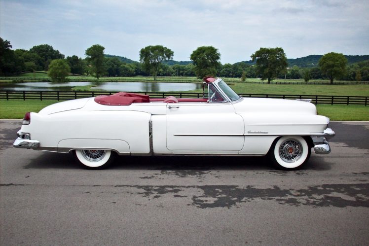 1953, Cadillac, Series, 62, Convertible, Classic, Old, Vintage, White, Usa,  02 HD Wallpaper Desktop Background