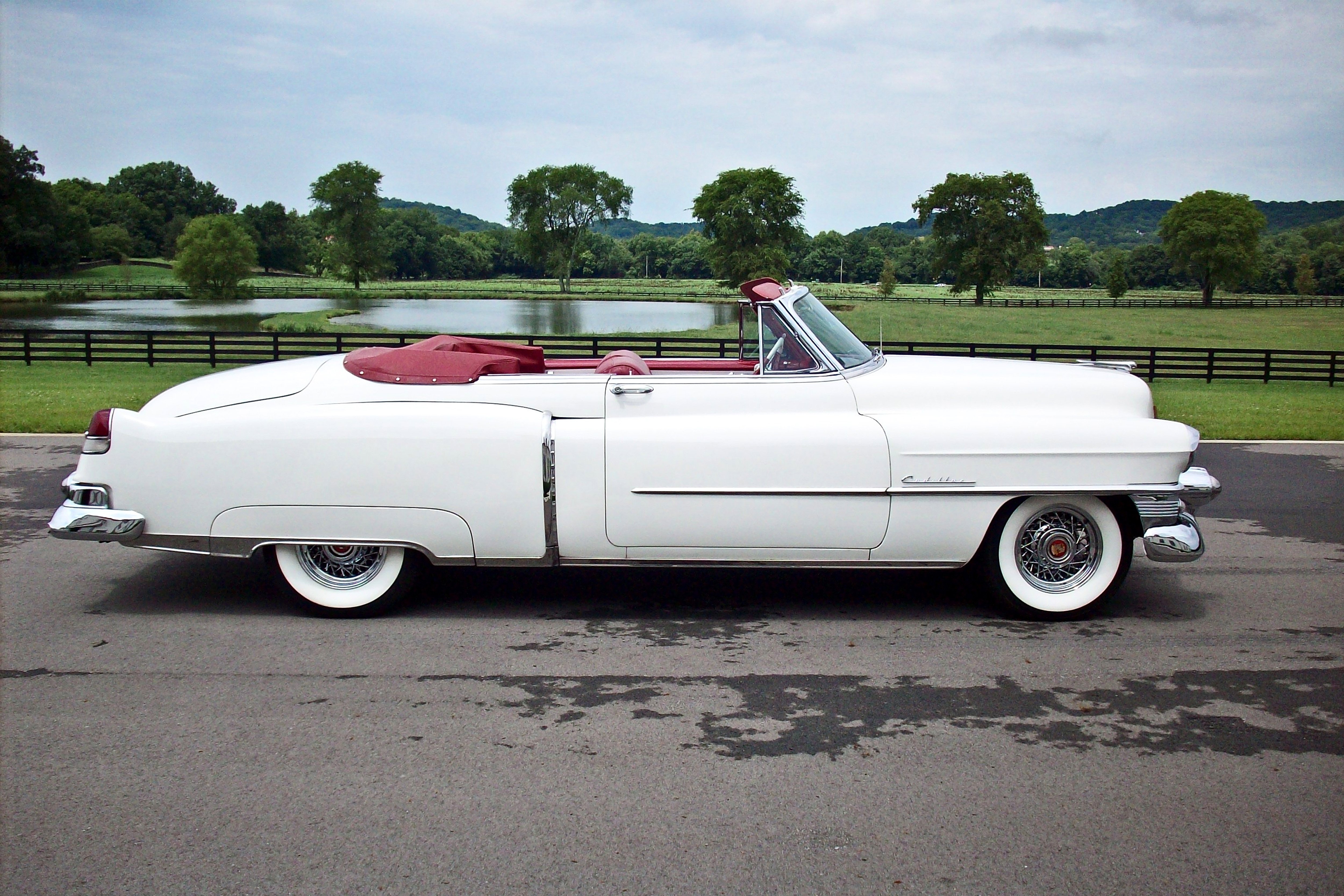 1953, Cadillac, Series, 62, Convertible, Classic, Old, Vintage, White, Usa,  02 Wallpaper